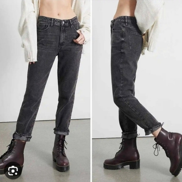 Pacsun Black Wash Mom Jeans Size 25 - Picture 1 of 5